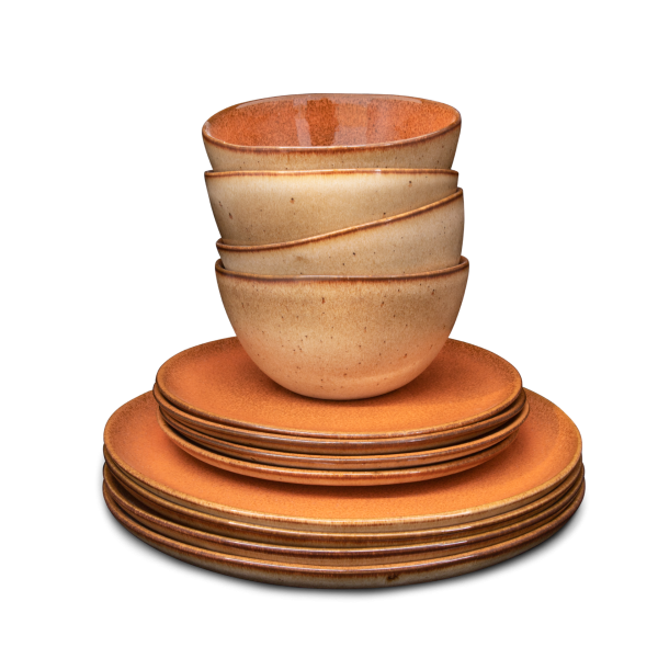 Conjunto 12 Peças com Taça Cereais - Flower Seeds