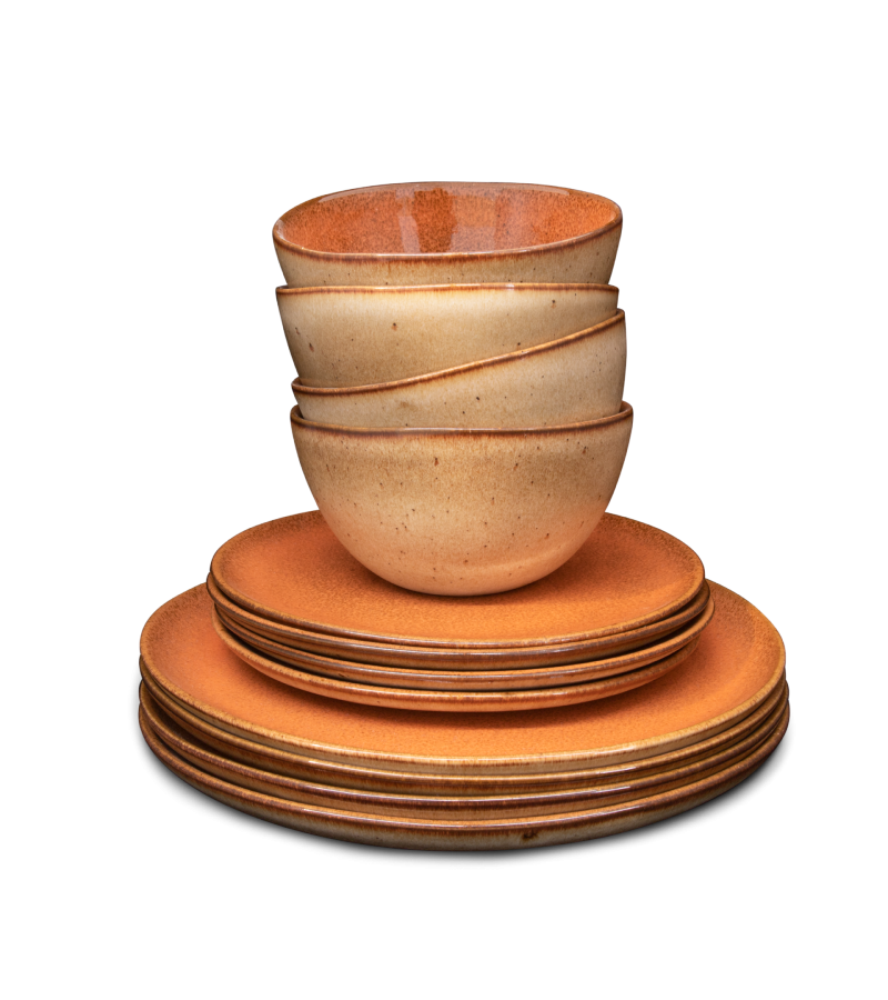 Conjunto 12 Peças com Taça Cereais - Flower Seeds