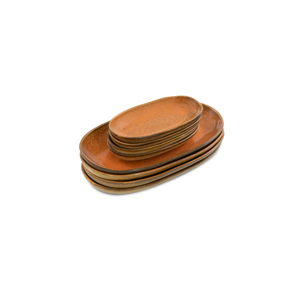 Oval Serving (2 sizes) - Set of 8  - Flower Seeds