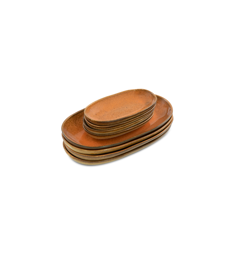 Oval Serving (2 sizes) - Set of 8  - Flower Seeds