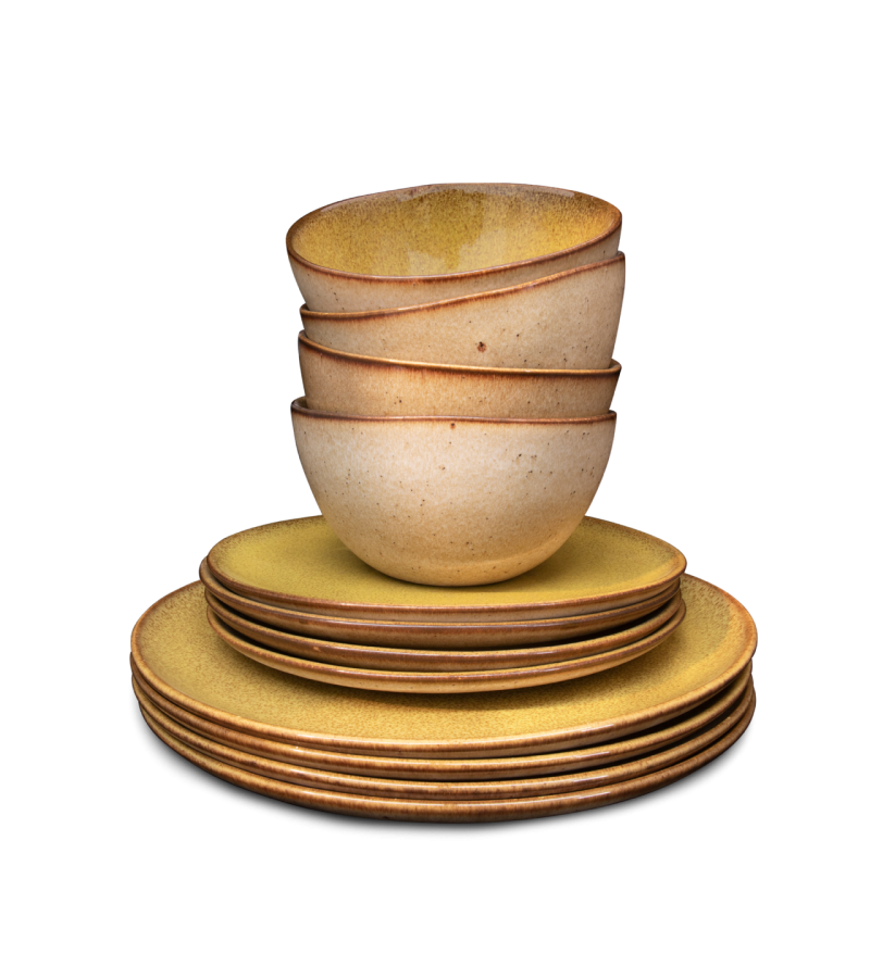 Conjunto 12 Peças com Taça Cereais - Flower Seeds