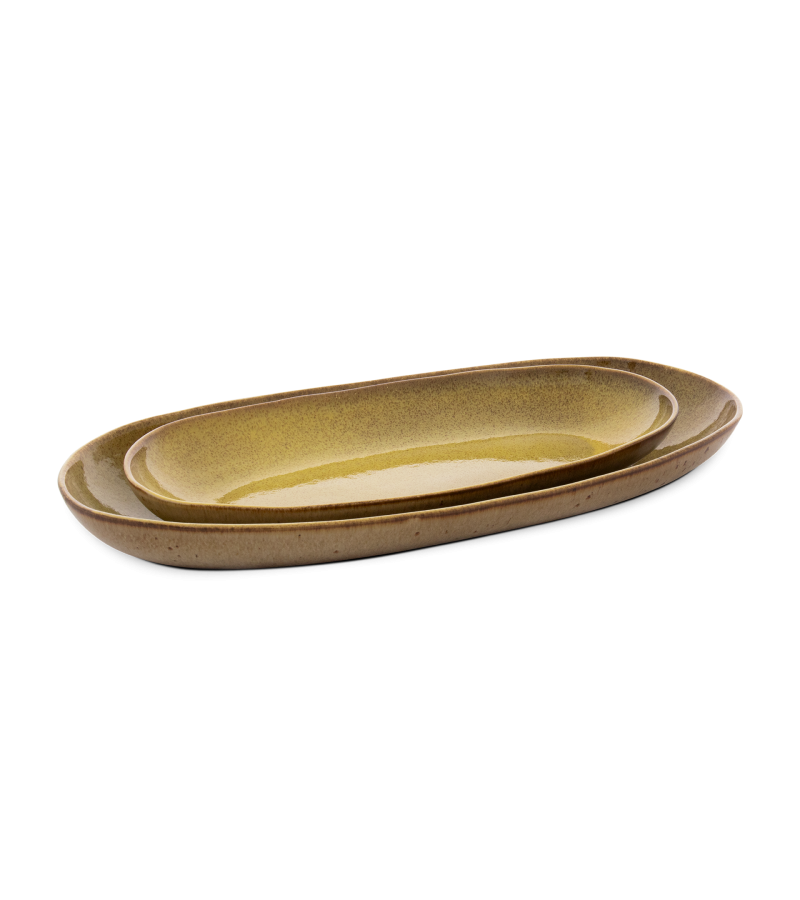 Oval Serving (2 Sizes) - Set of 2  - Flower Seeds