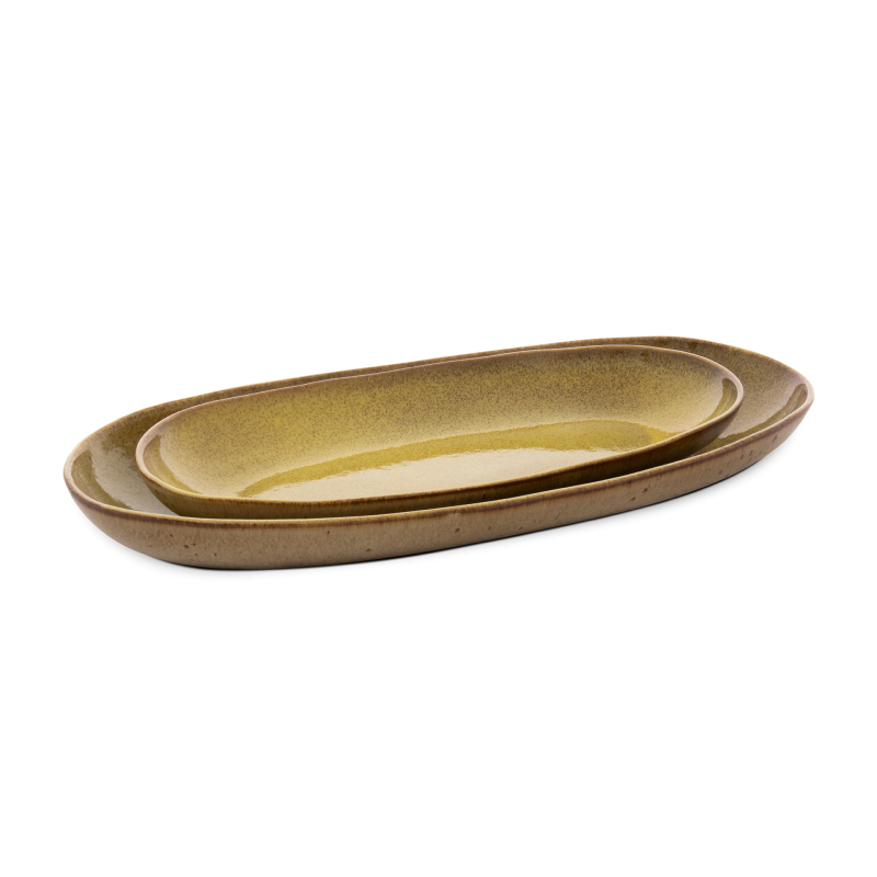 Oval Serving (2 Sizes) - Set of 2  - Flower Seeds