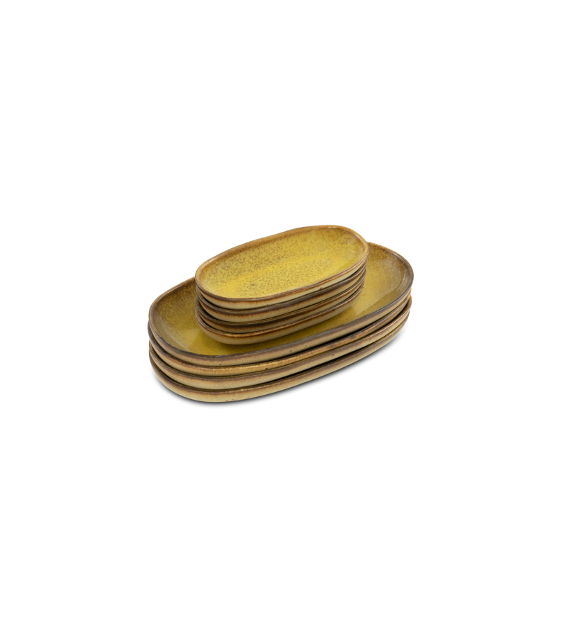 Oval Serving (2 sizes) - Set of 8  - Flower Seeds