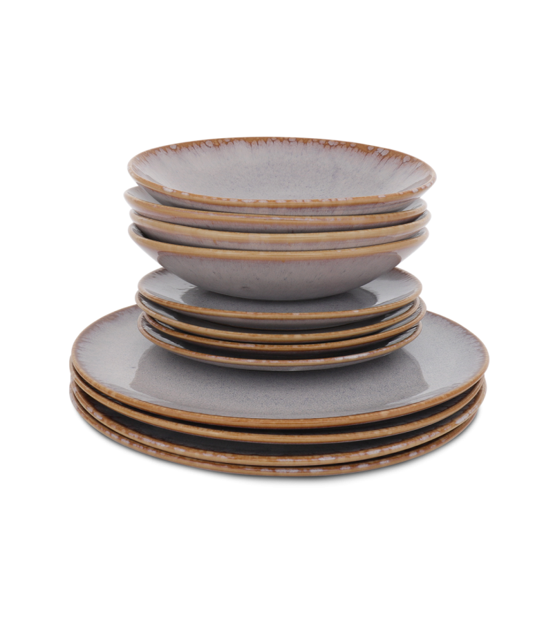 Ensemble 12 pièces avec assiette à pâtes  - Amazonia