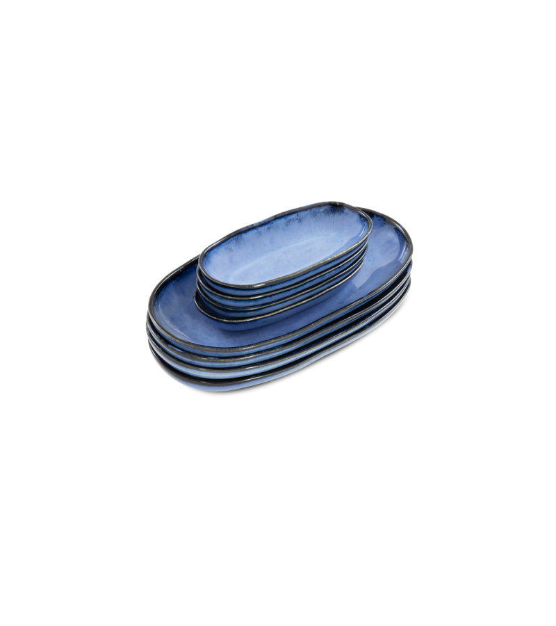 Oval Serving (2 sizes) - Set of 8  - Amazonia