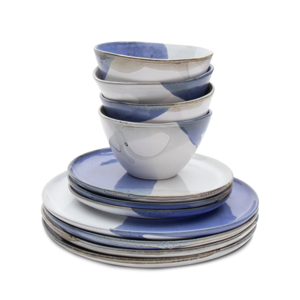 Conjunto 12 Peças com Taça Cereais - Salty Sea - terrafina ® stoneware by ceramirupe