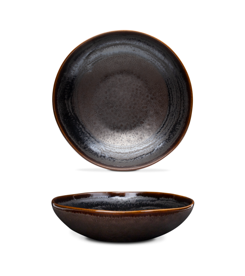 Prato Pasta - Coffee - terrafina ® stoneware by ceramirupe
