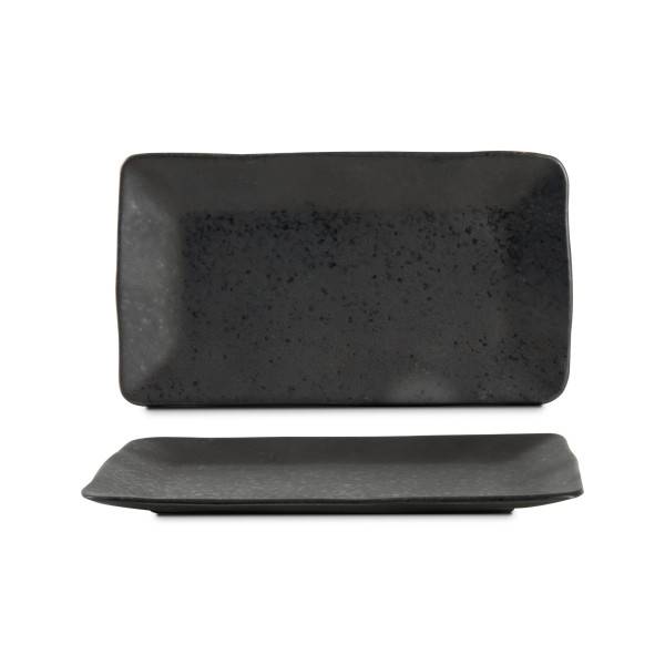 Medium Rectangular Plate - Black Stone