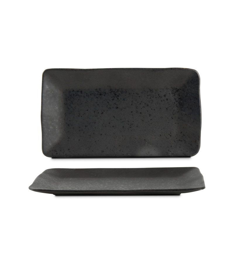 Medium Rectangular Plate - Black Stone