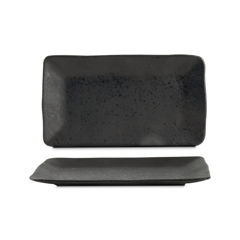 Medium Rectangular Plate - Black Stone