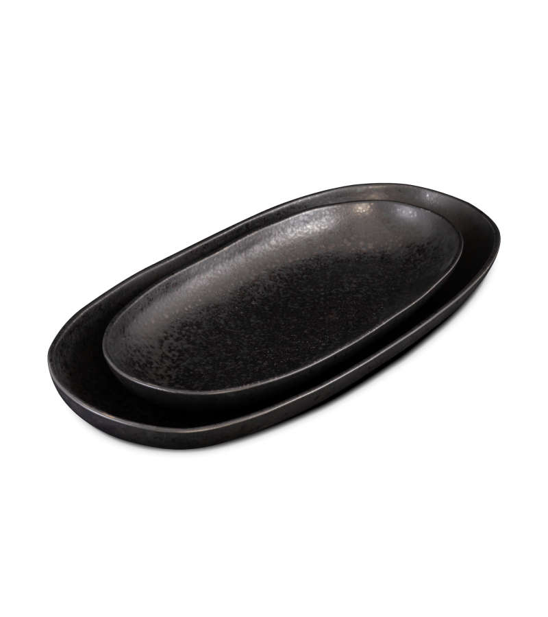 Set de Assiette à gateaux (sur pied) - Black Stone